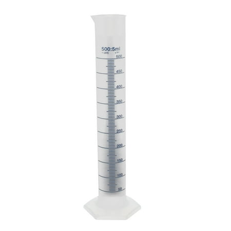 500mL Hex Base Liquid Measurement Plastic Graduated Measuring Cylinder Beaker
