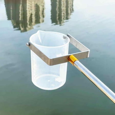 500ml/1000ml Telescopic Water Sampler, Water Sampling Dipper System, Stainless Steel Rod Pendulum Beaker Sampler Ladle for Environmental Monitoring, Water Quality(Size:1.5m/4.9ft,Color:Plastic 1000ml)