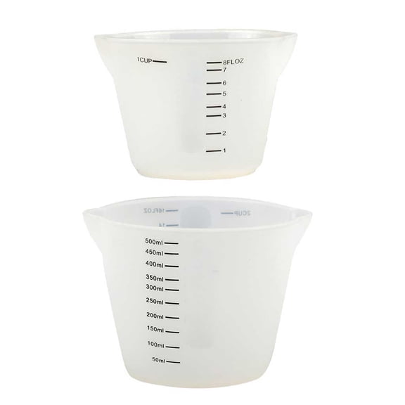 ✪ 500ml & 250ml Large Silicone Measuring Cups Resin Mixing Cups for Epoxy Jewelry Casting Molds Acrylic Paint Pouring