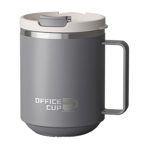 500ml 304 Stainless Steel Coffee Mug with Dual-Mode Sealed Lid, Leak-Proof Insulated Travel Tumbler with Wide Handle for Office, Commute & Home