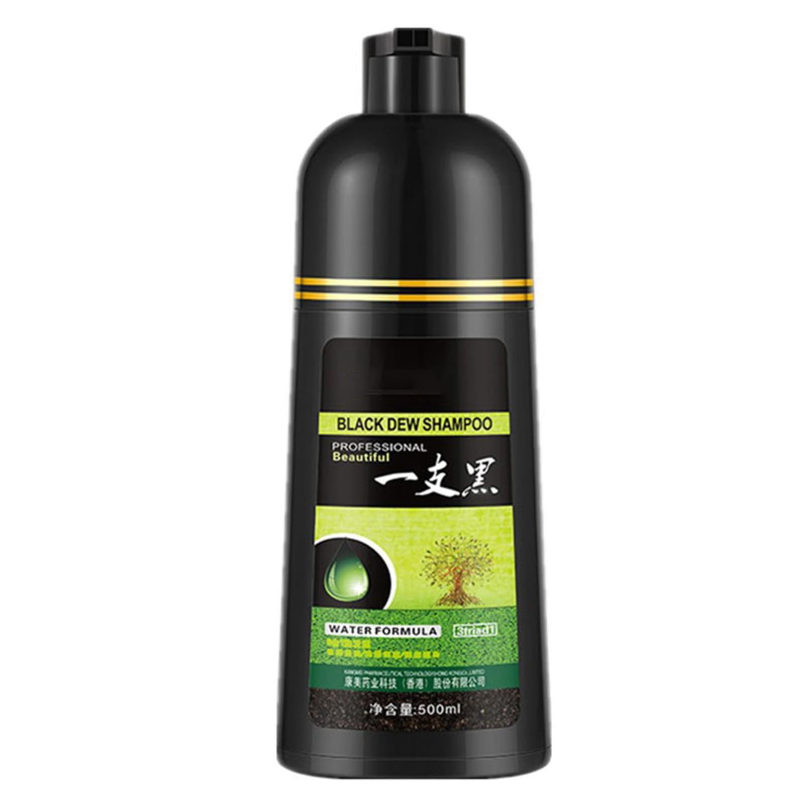500ml Black Dew Shampoo Black Shampoo Hair Dye Beard Thickener Hair