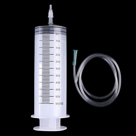 500ml CC Syringe injector Clear Plastic Large Disposable Syringe with Hose TuWA