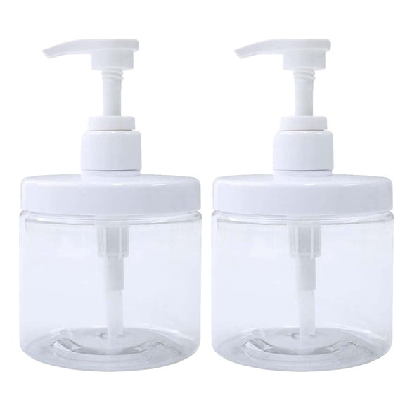 500ml Clear Bottle Liquid Container Soap Dispenser Shampoo Lotion Shower Gel Foam Pump Bottles Wide Mouth Hand Washing Bottle