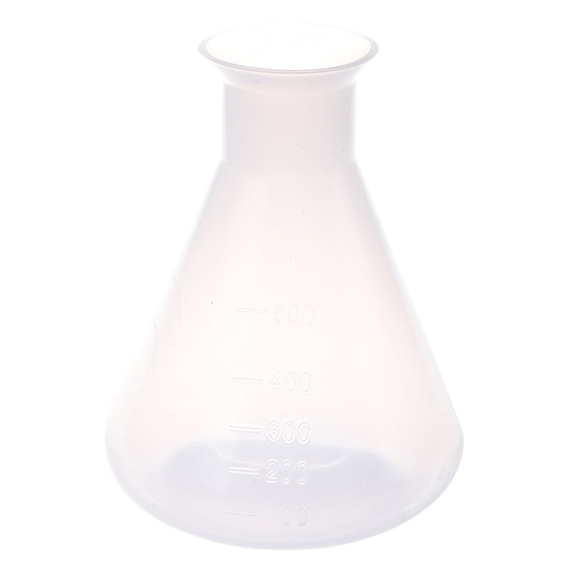 500ml Clear Plastic Laboratory Conical Flask Storage Bottle