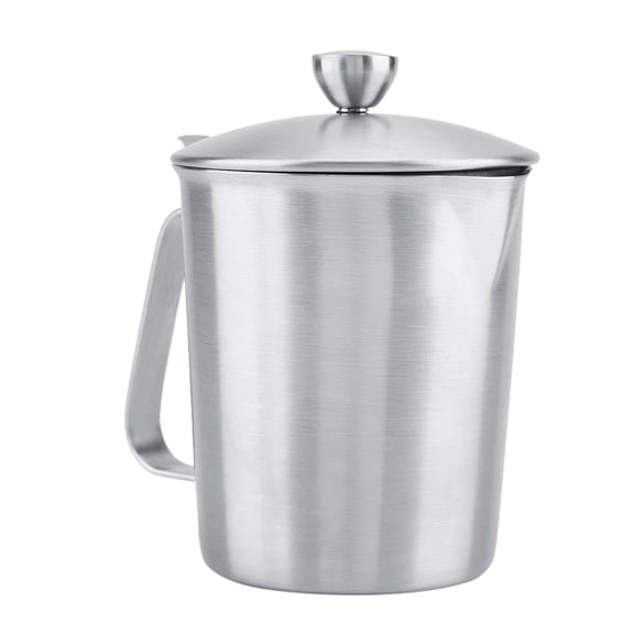 500ml Coffee Milk Frothing Pitcher Coffee Cup Mug with Cover & Measurement for Househould Office Coffee Shop