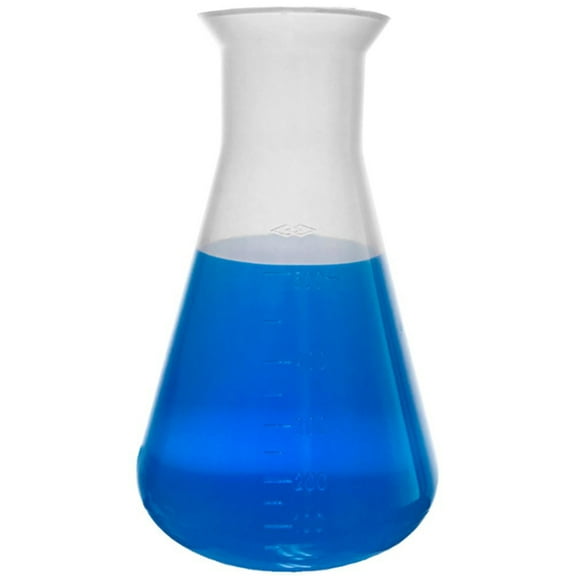 500ml Conical Flask, PP Material, No Cap, Molded Graduations, Karter Scientific 230C6 (Single)