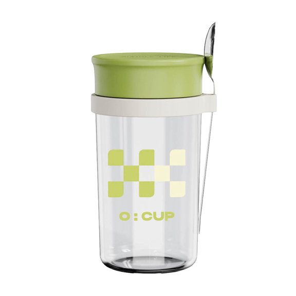 500ml Cup with Lid Spoon PP Container Durable Reusable for Restaurant Kitchen Food Storage Meal Prep Home Commercial Use