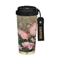 thumbnail image 1 of 500ml Double-Wall Vacuum Insulated Tumblers Stainless Steel Coffee Tumbler with Ceramic Coating Delicate Butterfly, 1 of 8