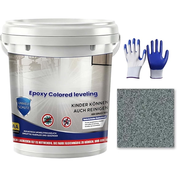500ml Epoxy Colored Sand Self Leveling Floor Paint Quick Drying Coating High Gloss Marble Effect Epoxy Floor Paint For Concrete And Garage Floors(C)