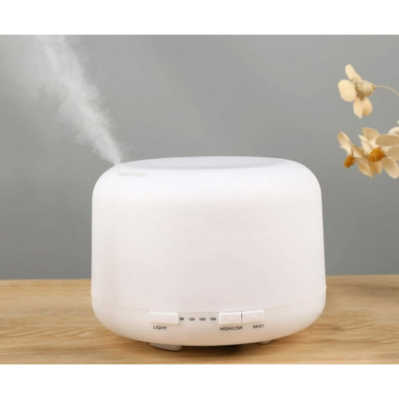 500ml Essential Oil Diffuser & Humidifier with LED Night Light  USB Powered  Auto Shut-Off - Aromatherapy Diffuser for   Office  Yoga  Spa & Relaxation