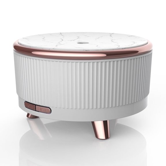 500ml Essential Oil Diffuser, Marble & Rose Gold Ultrasonic Humidifier with 7 LED Colors, Timer & Auto Shut-Off, Quiet Aromatherapy Diffuser for Home, Office, Bedroom (Dark Green/White/Black)