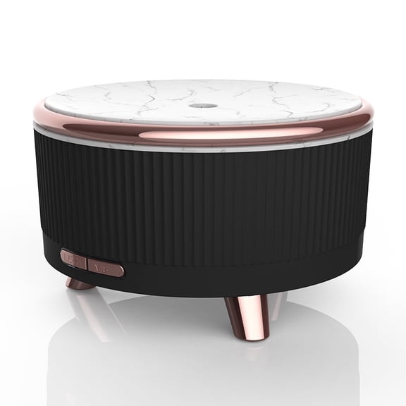 500ml Essential Oil Diffuser, Marble & Rose Gold Ultrasonic Humidifier with 7 LED Colors, Timer & Auto Shut-Off, Quiet Aromatherapy Diffuser for Home, Office, Bedroom (Dark Green/White/Black)