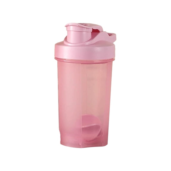 500ml Fitness Shaker Cup, Handheld Sports Water Bottle, Scale & Mixing Ball Included, Leakproof Cup for Protein Powder Outdoor Workout