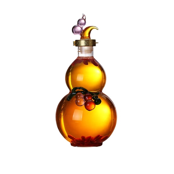 500ml Gourd Shape Whiskey Bottle High Borosilicate Glass Whiskey Decanter Fashionable Shaped Bottle Enhance Your Wine Style Suitable for Gift and Own Use