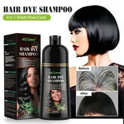 500ml Hair Dye Shampoo,Instant Black Hair Dye Shampoo, Simple to Use Lasts 30 Days-Fast Acting Natural Ingredients for Women Men Black