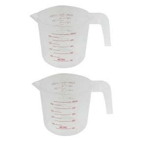 500ml Home Lab Measuring Jug Pitcher Plastic Handle Pour Spout Container X2 I103333