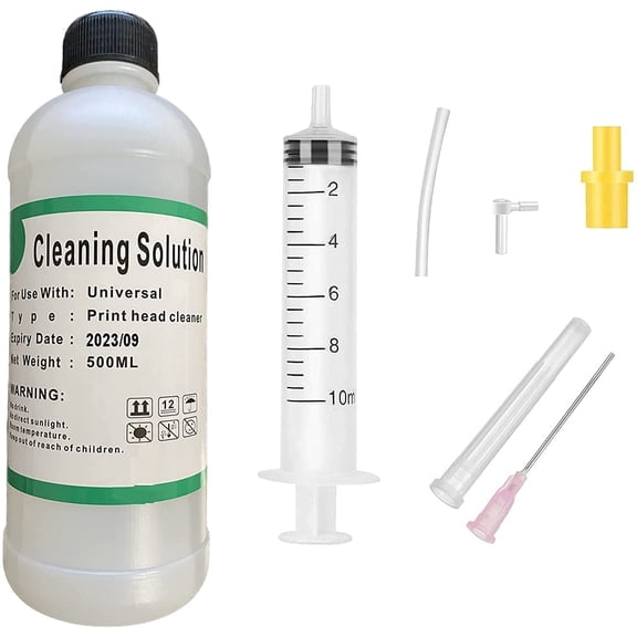 500ml Inkjet Printers Printhead Cleaning Kit for WF-3640 WF-7620 WF-3620 WF-2750 WF-7610 WF-2650 WF-7710 ET-2650 ET-2550 C88 R2000 R2880 XP-420 XP-320 XP-410 XP-420 Liquid Printers