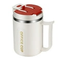 thumbnail image 1 of 500ml Insulated Stainless Steel Coffee Mug - Folding Spoon Lid with Handle for Hot Beverages, Travel Commuting, Outdoor Camping & Multifunctional Drinkware Use, 1 of 6