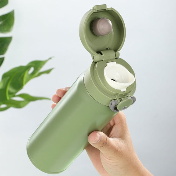 500ml Insulated Water Bottle 18oz Stainless Steel Thermal Travel Mug, Leak-Proof Portable Sports Cup for Hiking Office, Easy-Clean Lid, Blue/Green/Pink