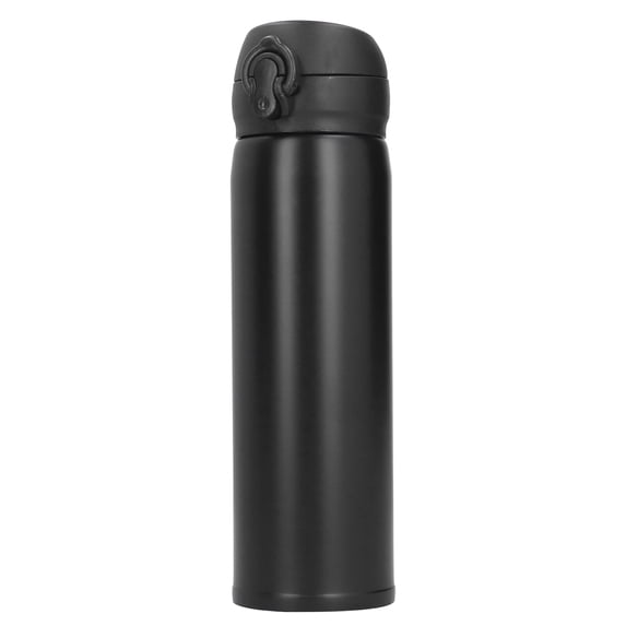 500ml Insulated Water Bottle Stainless Steel Vacuum Flasks Portable Thermos Cup with Jumping LidBlack