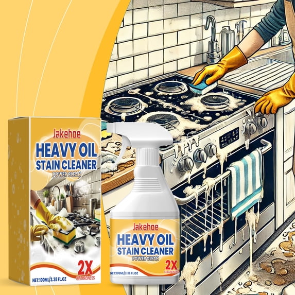 500ml Kitchen Oil and Stain Cleaner Spray - Powerful Grease and Oil Remover - Fast-Acting, Easy to Use, and Environmentally Friendly - Leaves a Fresh, Natural Scent
