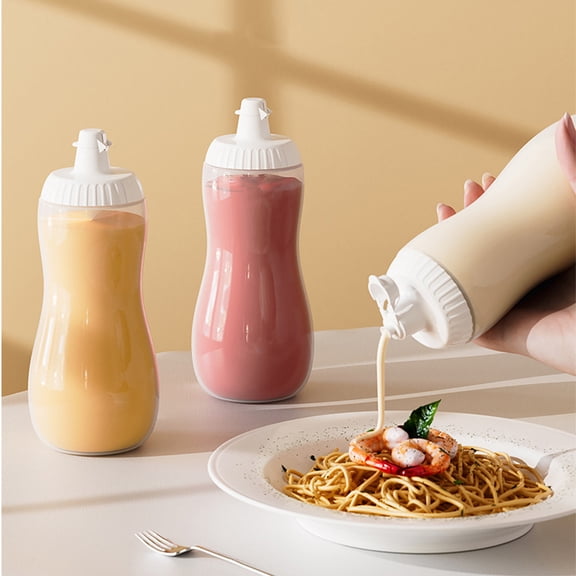 500ml Large Capacity Squeeze Bottles for Sauces, Condiment Bottle with Dust Cover and Measurement Scale, Precision Dispensing Ketchup Bottle for Restaurant, Home Kitchen Multi Purpose Use