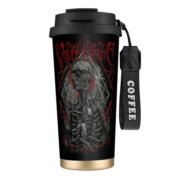 500ml Leak Proof Reusable Vacuum Insulated Mug Bullet For My Valentine (29) 316 Stainless Steel Coffee Cup Black Tumbler