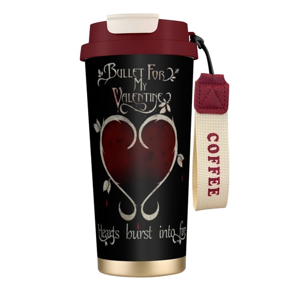 500ml Leak Proof Reusable Vacuum Insulated Mug Bullet For My Valentine (8) 316 Stainless Steel Coffee Cup Red Tumbler