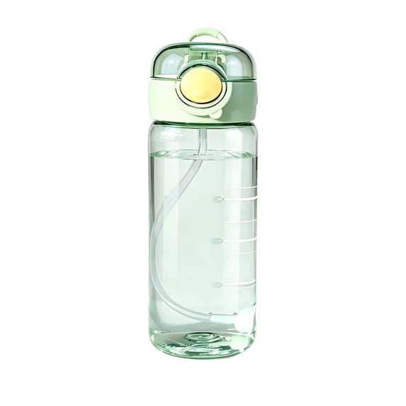500ml Leak-Proof Water Bottle with Built-in Straw and Measurement Marks – Portable Hydration Cup for Travel, Sports, Gym, and Daily Use