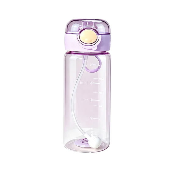 500ml Leak-Proof Water Bottle with Built-in Straw and Measurement Marks – Portable Hydration Cup for Travel, Sports, Gym, and Daily Use