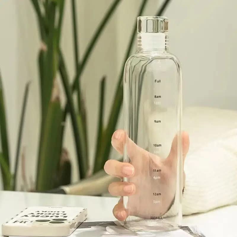 Portable Water Bottle 500ml Transparent Sports Bottle Outdoor Juice Milk  Bottles