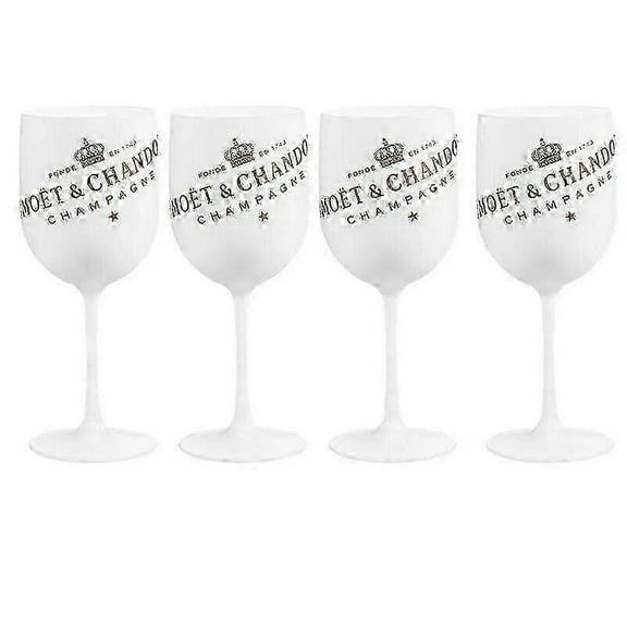 500ml Moet Champagne Flutes Glasses Plastic Acrylic Champagne Glass Wine GlassWHITE 4PCS