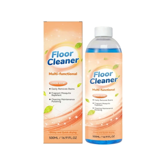 500ml Multi Effect Cleaning and Maintenance Floor Cleaner Wide Floor Applicability Simple to Use Gentle Fragrance Long Lasting Fresh Lemon Scent No Water Marks