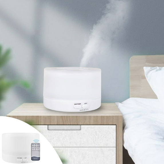 500ml Oil Diffuser with Remote Control, 5-in-1 Aromatherapy Humidifier, 7 LED Lights, Timer, Auto-Off, Quiet for Bedroom Home Office Yoga