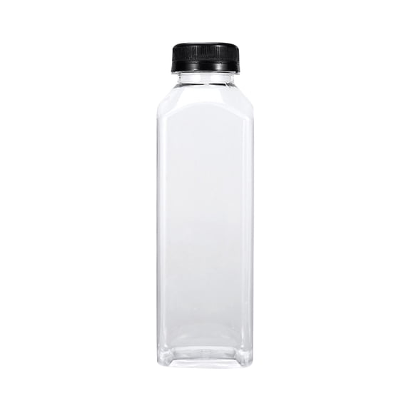 500ml Plastic Juice Bottles with Caps, Clear Empty Reusable Water Bottles, Disposable Beverage Containers Bulk for Juicing Smoothies Turmeric Juice Milk and Other Beverages