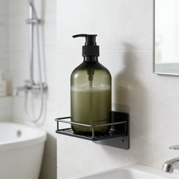 500ml Plastic Soap Dispenser Bottle, Refillable Pump for Bathroom Kitchen, 1-Pack