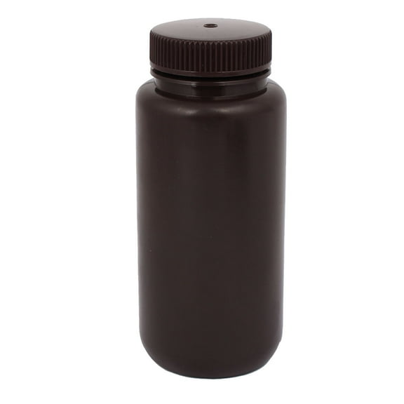 500ml Plastic Wide Mouth Chemical Laboratory Reagent Bottle Sample Bottle Brown