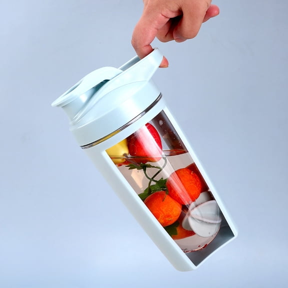 500ml Protein Shaker Bottle - Handheld Sports Water Cup with Built-in Mixer & Capacity Scale, Leak-Proof Flip Lid, Thermal Insulated, One-Handed Grip for Gym Workout & Outdoor Running