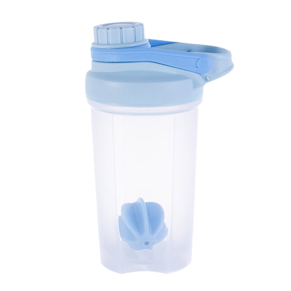 500ml Protein Shaker Bottle, Plastic with Scale, Handheld for Fitness Sports Protein Powder Mixing ( Blue )