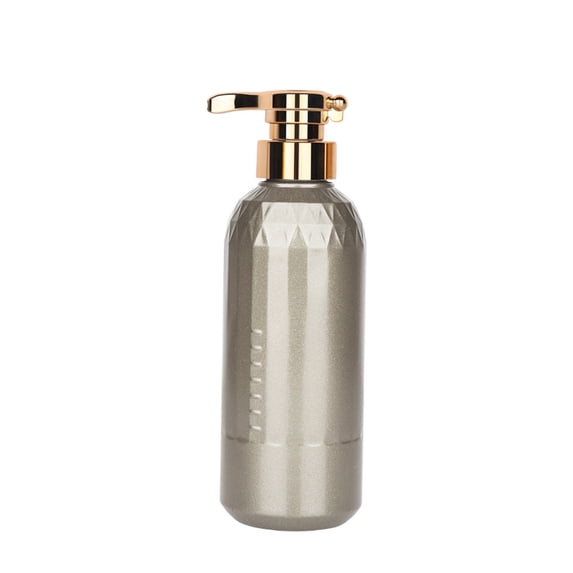 500ml Shower Gel & Hand Soap Dispenser Bottle - Stylish Refillable Liquid Soap Pump for Bathroom, Kitchen & Office - Multi-Purpose Plastic Container for Lotion, Shampoo & More Gray