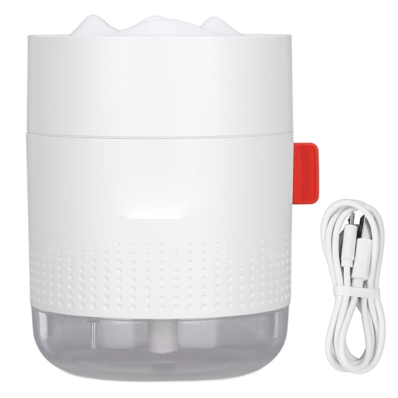 500ml Snow Mountain Humidifier - Quiet Operation, Automatic Shut Off, Night Light, 2 Modes - White