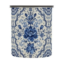 500ml Stainless Steel Food Storage Containers Blue and White Porcelain-style Airtight Kitchen Canisters with Vacuum Lid for Coffee Tea Flour Sugar Grains