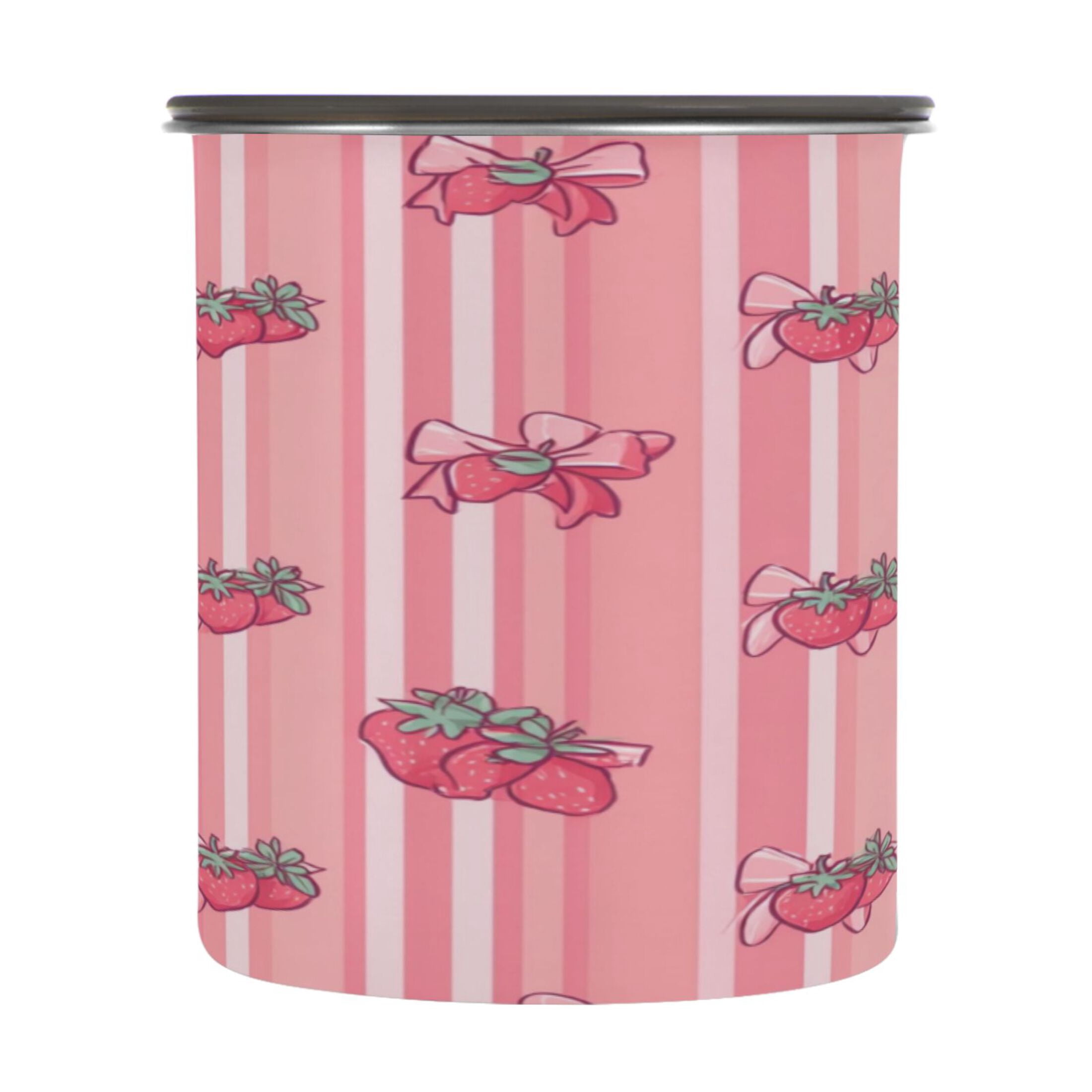 Storage Container Pink Ribbed 500ml Stainless Steel Food Storage Containers Pink Bows and ...