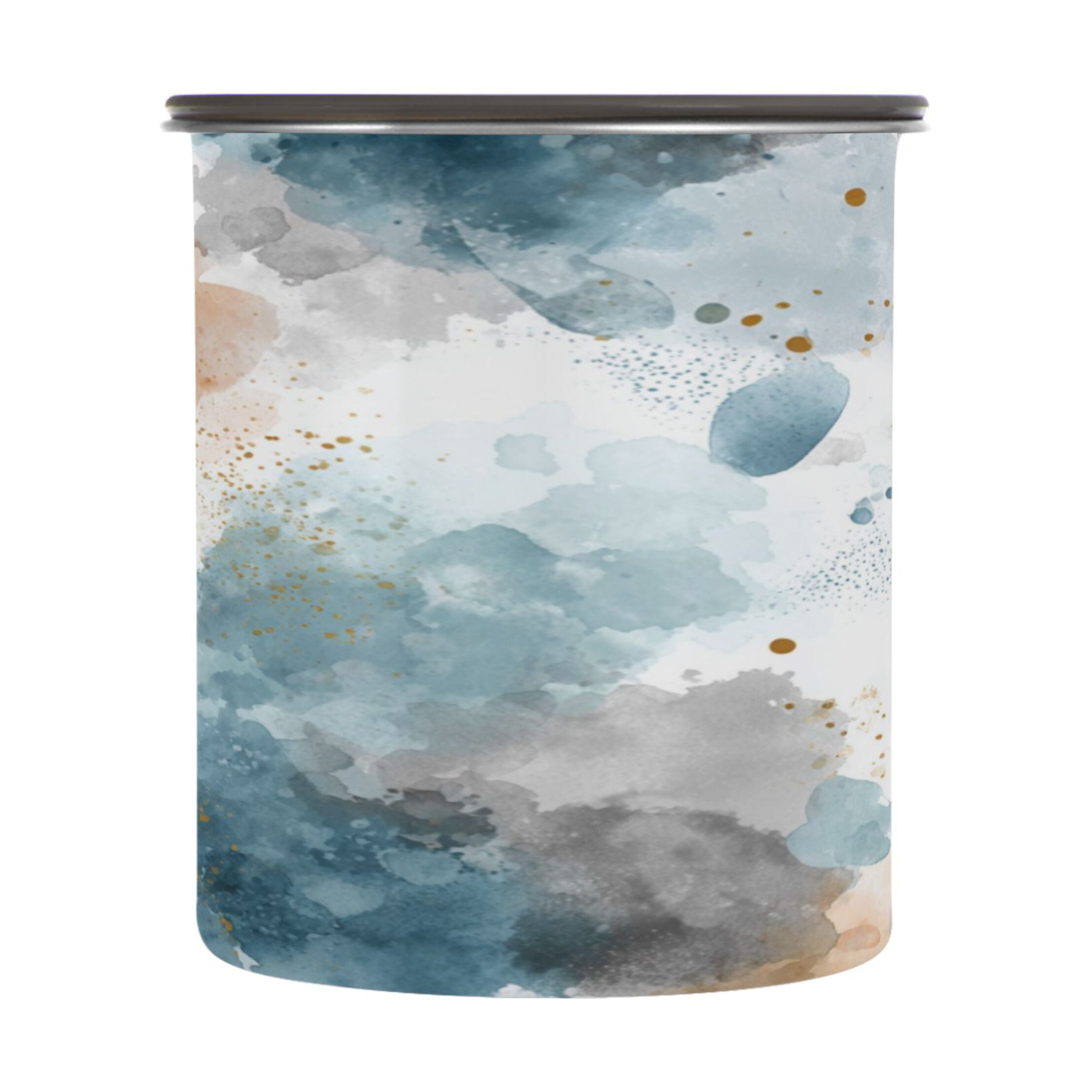 500ml Stainless Steel Food Storage Containers Watercolor Ink Splashes ...