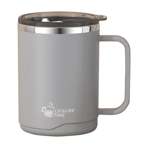 500ml Stainless Steel Water Cup, Double Wall Insulated Mug, Push Lid Leakproof Tumbler, Sealed Drink Cup for Office Home Coffee Tea Daily Use