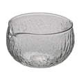 thumbnail image 1 of 500ml Textured Glass Matcha Bowl with Pouring Spout - Handmade Japanese Style Chawan for Green Tea Salad Porridge and Juice Serving, 1 of 6