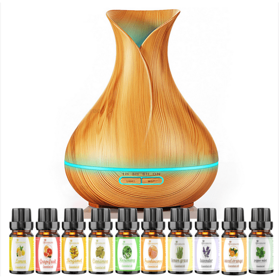 500ml Ultrasonic Aromatherapy Diffuser and Cool Mist Humidifier (with ...