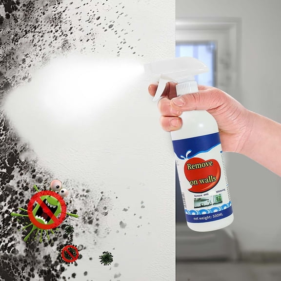 500ml Wall Remover Spray - Multi-Surface Cleaning Foam for Walls, Ceilings, Tile, Glass - Rinse-Free, All-Purpose Cleaner for Bathroom & Kitchen - Tough Stain & Grease Remover