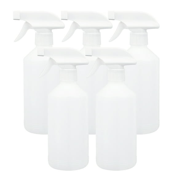 500ml White Plastic Trigger Spray Bottles with Adjustable Nozzle Empty Mist Spray Bottles for 20.5x9x7cm Capacity: 500ml