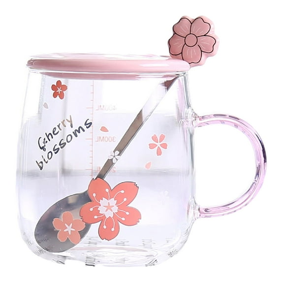 500ml ceramic coffee cup, tea cup for office and home use, with lid and spoon-Style:Style 4;